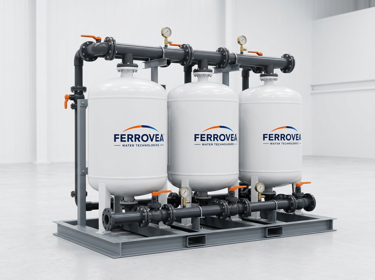FERROVEA branded skid-mounted filtration vessels